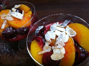 Cherry fruit salad with Languedoc brandy