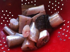 Whole fish - chopped and minus heads! 