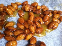 Caramelised almonds...desperately seeking ice cream.