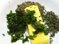 makings of a tasty herb butter...